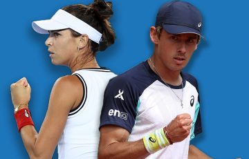 Ajla Tomljanovic and Alex de Minaur lead the Aussie charge at Roland Garros 2022. Pictures: Getty Images
