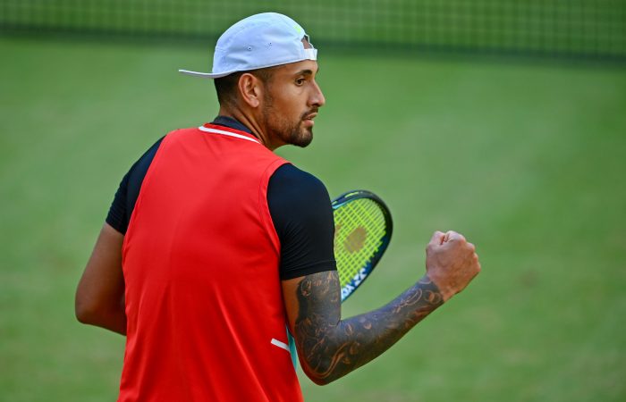 Nick Kyrgios at Halle. Picture: Getty Images