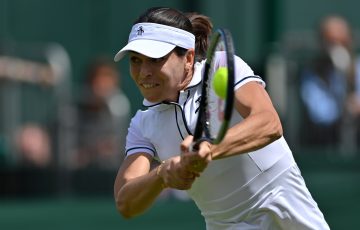 Ajla Tomljanovic in action at Wimbledon. Picture: Getty Images