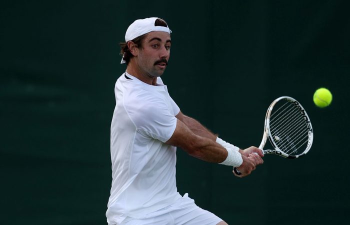 Jordan Thompson in action at Wimbledon. Picture: Getty Images