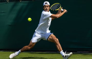 Jason Kubler in action during Wimbledon qualifying. Picture: Wimbledon