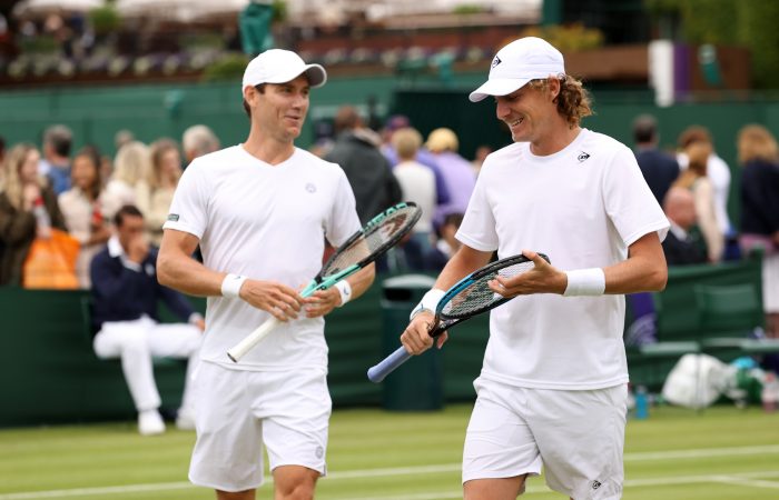 Matt Ebden and Max Purcell at Wimbledon. Picture: Getty Images