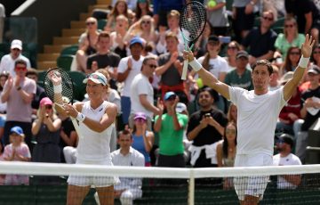 Sam Stosur and Matthew Ebden at Wimbledon. Picture: Getty Images