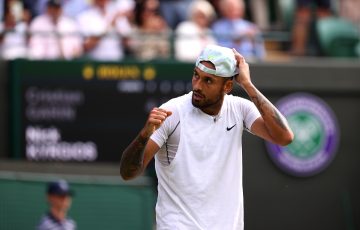 Nick Kyrgios is enjoying a career-best run at Wimbledon. Picture: Getty Images