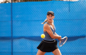 Kimiko Cooper in action. Picture: Tennis Australia