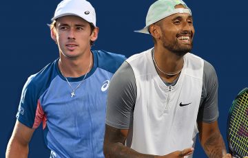 Alex de Minaur and Nick Kyrgios are climbing the rankings. Pictures: Getty Images
