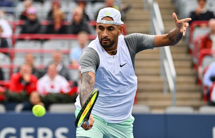 Nick Kyrgios in action at Montreal. Picture: Getty Images