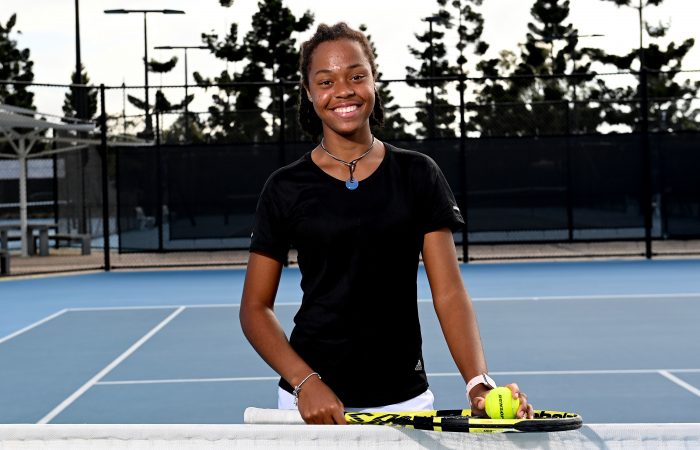 Lily Taylor at the National Tennis Academy in Brisbane. Picture: Tennis Australia