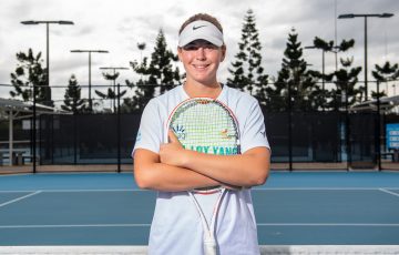 Lily Fairclough at the National Tennis Academy in Brisbane. Picture: Tennis Australia