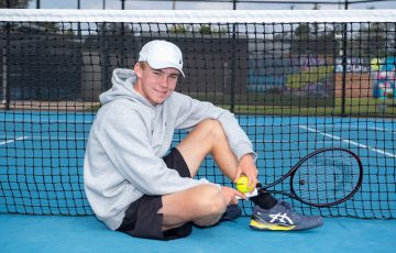 Hayden Jones at the National Tennis Academy in Brisbane. Picture: Tennis Australia