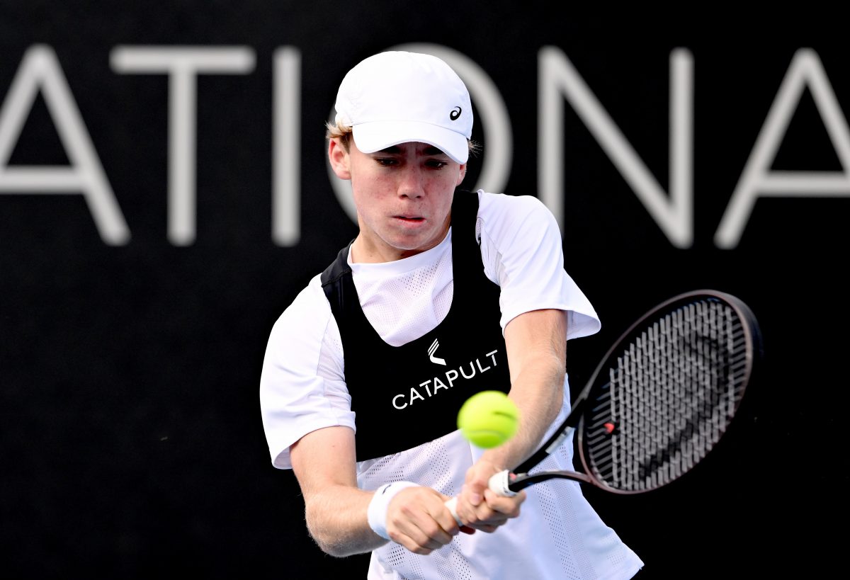 Hayden Jones at the National Tennis Academy in Brisbane. Picture: Tennis Australia