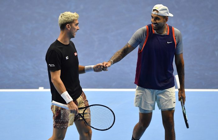 Thanasi Kokkinakis a Nick Kyrgios na finále ATP 2022.  Obrázok: Getty Images