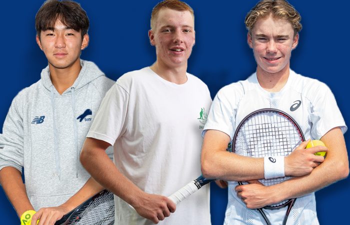 Jeremy Jin, Edward Winter and Hayden Jones are finalists in the Male Junior Athlete of the Year category at the 2022 Australian Tennis Awards.