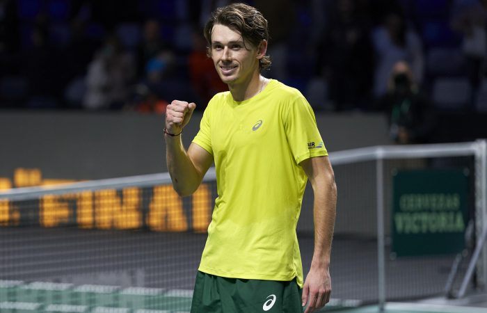 Alex de Minaur vo finále Davisovho pohára 2022 v Španielsku.  Obrázok: Cosmos Tennis