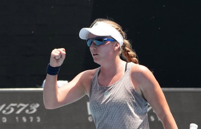 Zoe Hives during qualifying at Australian Open 2023. Picture: Tennis Australia