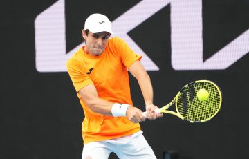 Aleksandar Vukic in action during Australian Open 2023 qualifying. Picture: Tennis Australia