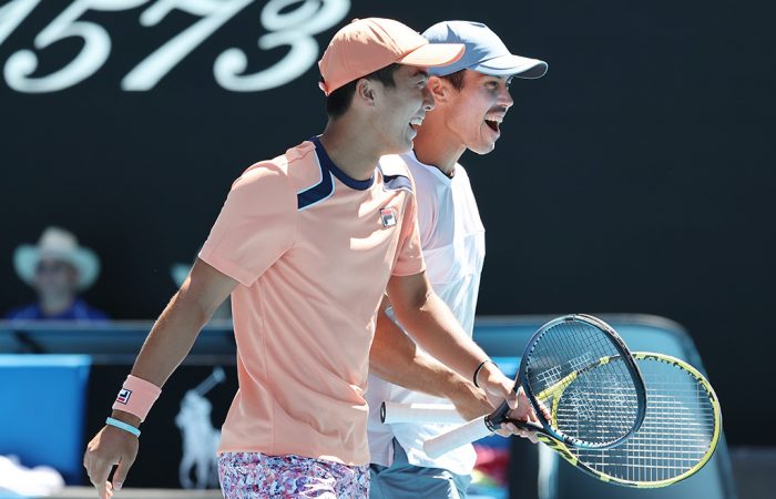 Rinky Hijikata and Jason Kubler at Australian Open 2023. Picture: Tennis Australia