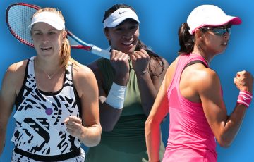 Wildcards Ellen Perez, Destanee Aiava and Astra Sharma have all progressed to the second round in AO 2023 qualifying. Pictures: Tennis Australia