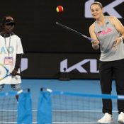 Australian Open 2022 champion Ash Barty hits with delighted juniors at First Nations Day; Fiona Hamilton, Tennis Australia