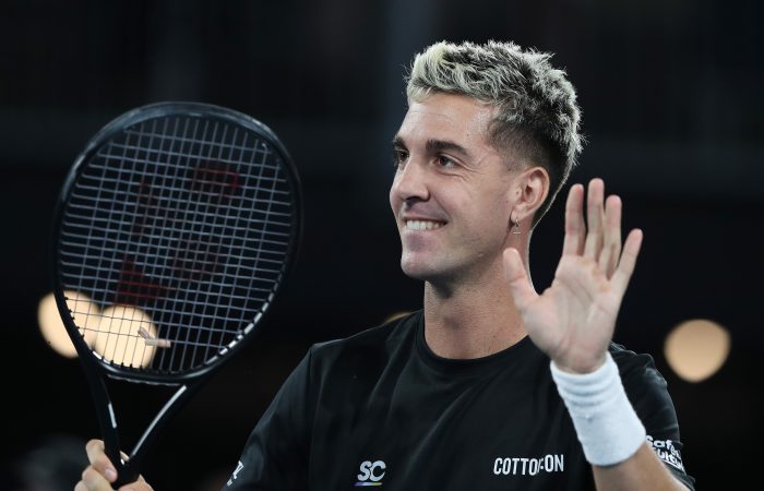 Thanasi Kokkinakis at the Adelaide International. Picture: Getty Images