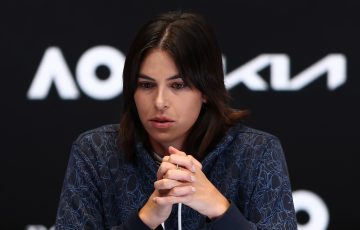 Ajla Tomljanovic speaks to the media at Australian Open 2023. Picture: Getty Images