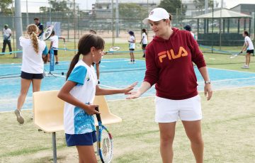 Ash Barty launches 2023 National Indigenous Tennis Carnival in Newcastle. Picture: Tennis Australia