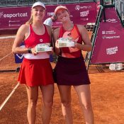 Ellen Perez and Storm Sanders celebrate victory a the WTA 125 tournament in Reus; Instagram 