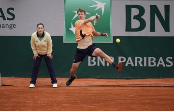 Marc Polmans in action at Roland Garros. Picture: FFT