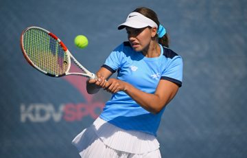 Jizelle Sibai from New South Wales in action at the 2023 Australian Teams Championships. Picture: Tennis Australia 