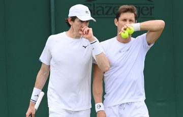 John-Patrick Smith and Matt Ebden. Picture: Getty Images