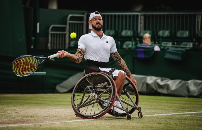 Heath Davidson in action at Wimbledon. Picture: ITF