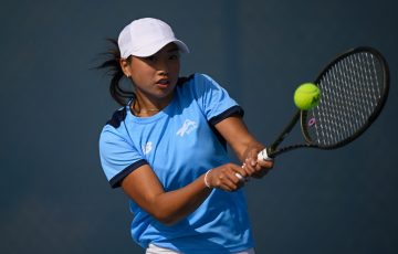 Audrey Aulia from New South Wales in action at the 2023 Australian Teams Championships. Picture: Tennis Australia