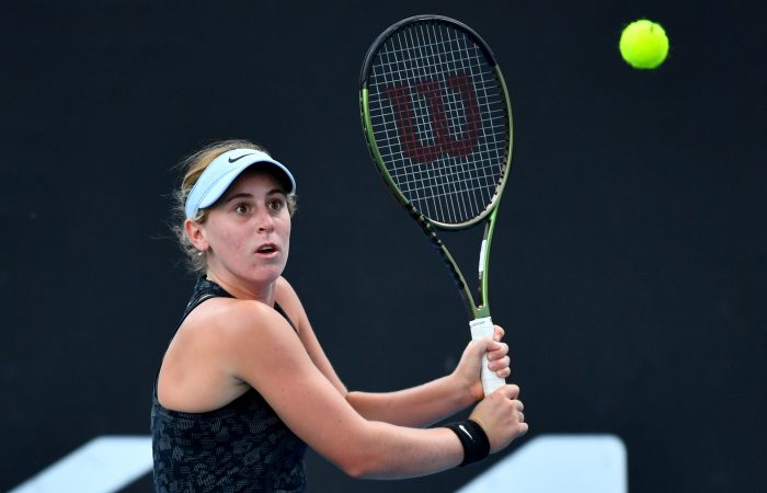 Zara Larke in action. Picture: Tennis Australia