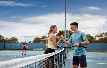 Tennis Australia Participation Campaign photo shoot, Court Hire, Cardio Tennis and Hot Shots Tennis in Melbourne, 2022. MANDATORY PHOTO CREDIT Tennis Australia/ KIT HASELDEN