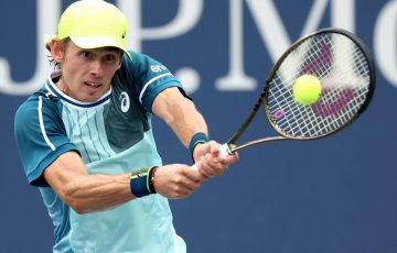 Alex de Minaur in action at the US Open. Picture: Getty Images