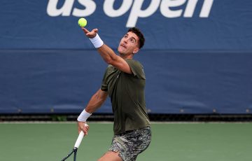 Thanasi Kokkinakis in action at the US Open. Picture: Getty Images