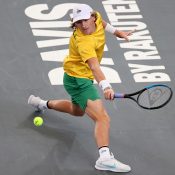 Max Purcell competing at the 2022 Davis Cup Finals; Getty Images 