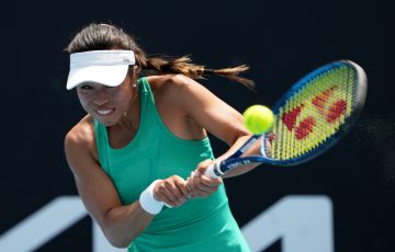 Lizette Cabrera in action. Picture: Tennis Australia
