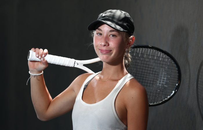 Kimiko Cooper at the 2023 Tennis Australia Talent Combine. Picture: Tennis Australia