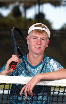 Jeffrey Strydom poses for a photo during the Talent Combine at the Queensland Tennis Centre in Brisbane on Tuesday, September 26, 2023. Photo by TENNIS AUSTRALIA/JASON O'BRIEN