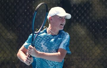 South Australian Jeffrey Strydom is the top seed in the 14/u boys' singles draw at the 2023 Australian Junior Hardcourt Championships. Picture: Tennis Australia