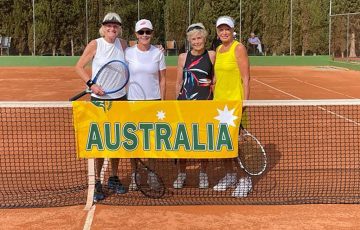 Kerry Ballard and Sally Van Rensburg defeated Helen Worland and Jan Vick in all-Australian women's doubles final in the 70s age group.