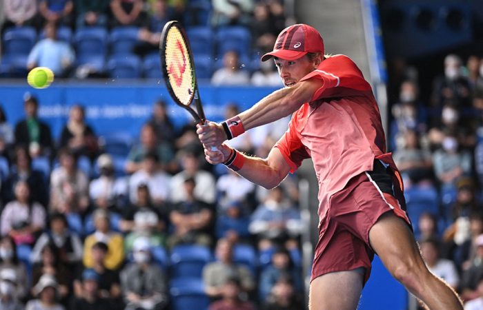 Alex de Minaur in action at the ATP Japan Open in Tokyo. (Getty Images)
