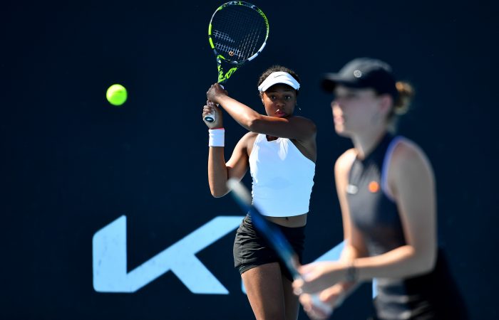 Lily Taylor in action. Picture: Tennis Australia