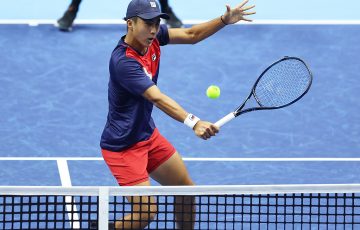 Rinky Hijikata at the ATP Finals in Turin. Picture: Getty Images
