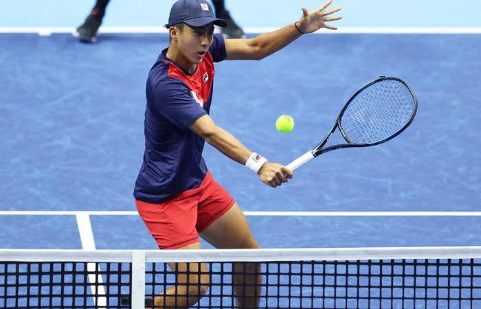 Rinky Hijikata at the ATP Finals in Turin. Picture: Getty Images