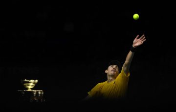 Alex de Minaur in action at the Davis Cup Finals. Picture: Getty Images
