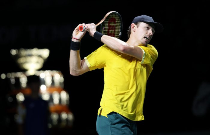 Alex de Minaur during the 2023 Davis Cup final. Picture: Getty Images