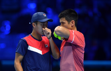 Jason Kubler and Rinky Hijikata at the ATP Finals. Photo by Getty Images