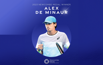 Alex de Minaur wins the 2023 Newcombe Medal
